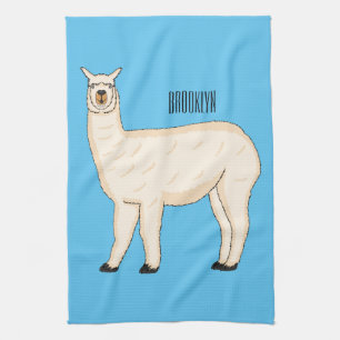 Llama-tecknad Kökshandduk