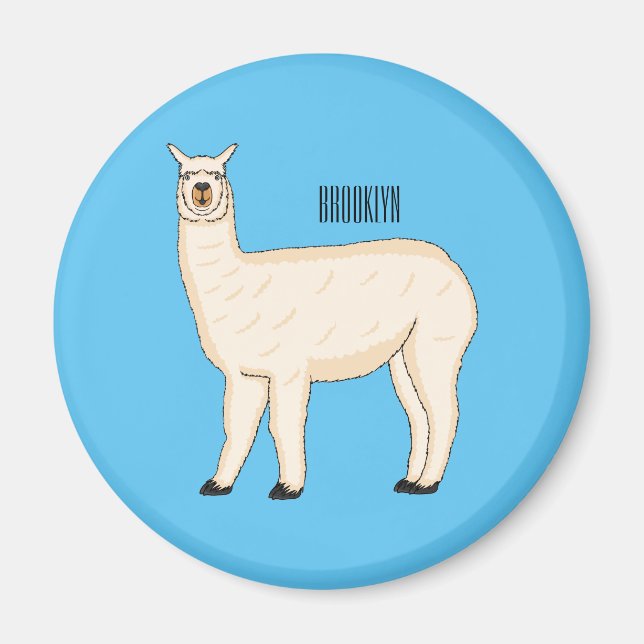 Llama-tecknad Magnet (Framsidan)