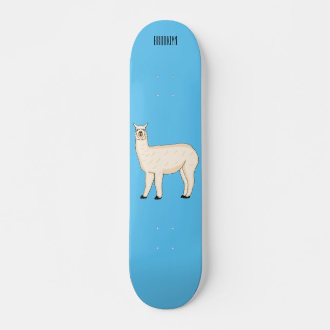 Llama-tecknad Mini Skateboard Bräda 18,5 Cm (Framsida)