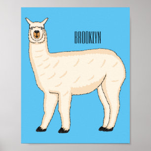 Llama-tecknad Poster