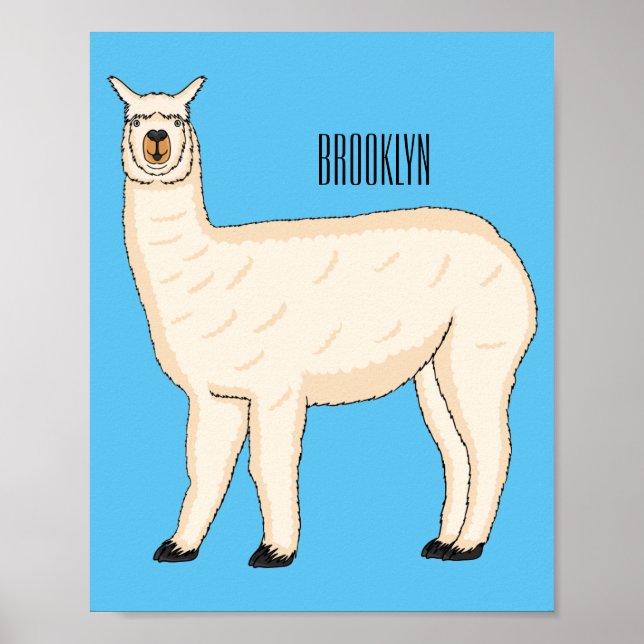 Llama-tecknad Poster (Framsidan)