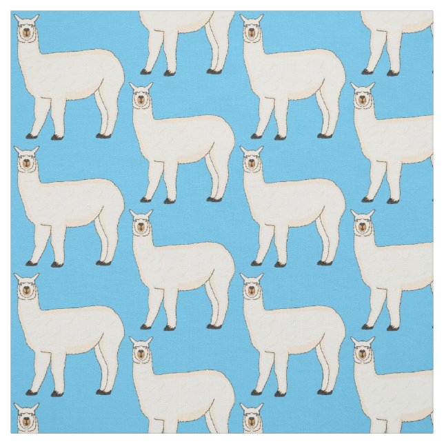 Llama-tecknad Tyg (Provkarta)