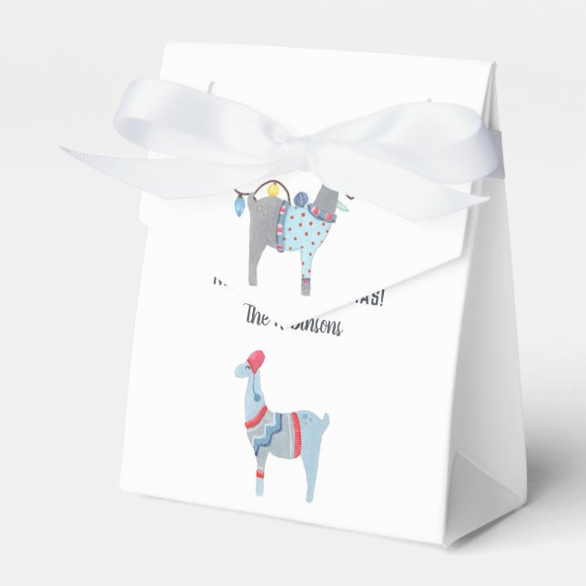Llama-tema ful jultröja julparty presentaskar (Framsidan Sidan)