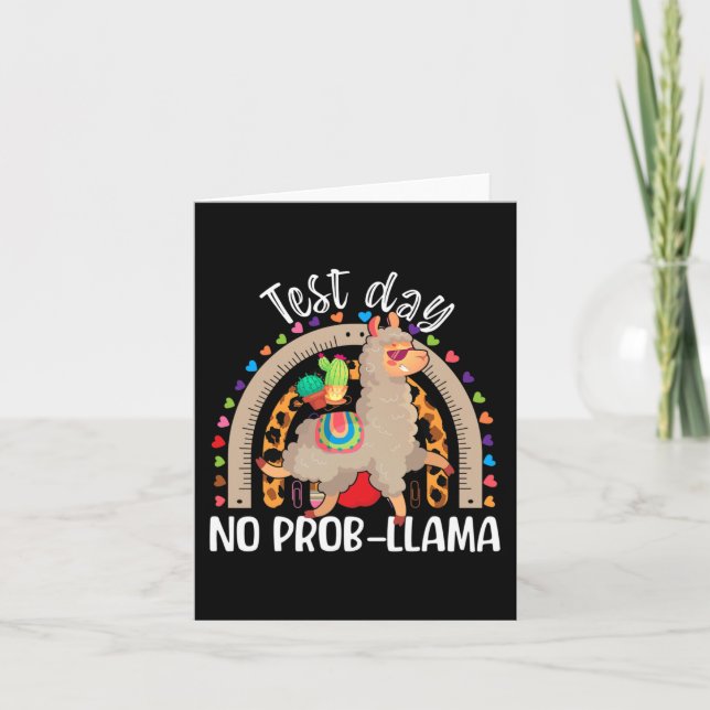 Llama Test Day May 2024 No Prob-llama Llama Teache Kort (Framsida)