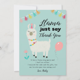 Llama Theme Birthday Tack Kort