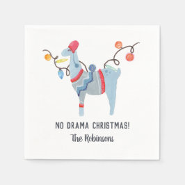 Llama theme Ugly Sweater jul Party Pappersservett