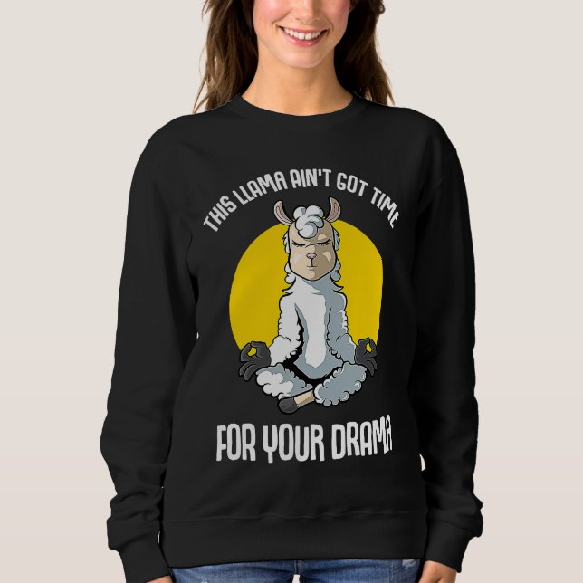 Llama This Llama Ain't Got Time  Yoga T Shirt (Framsida)