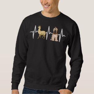 Llama Tibetan Terrier Heartslag Hund Lång Ärmad Tröja