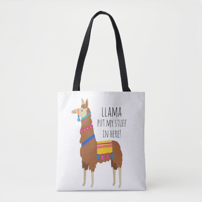 Llama Tote-påse Tygkasse (Framsida)