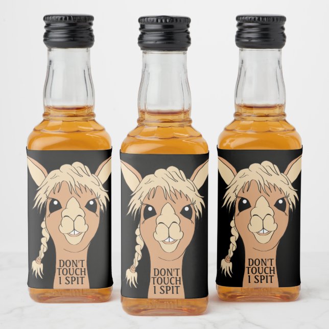 Llama Touch I Spit Spritflaskor Etikett (Flaskor)