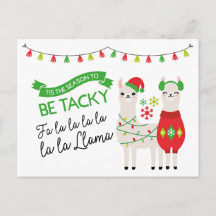 Llama Ugly Sweater julvykort Vykort
