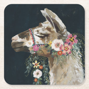Llama Underlägg Papper Kvadrat