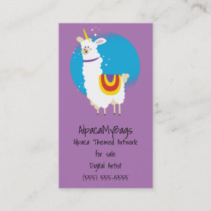Llama Unicorn Visitkort