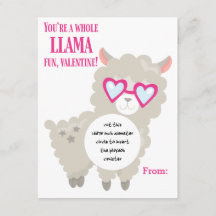 Llama Valentines Play doh-presentkort