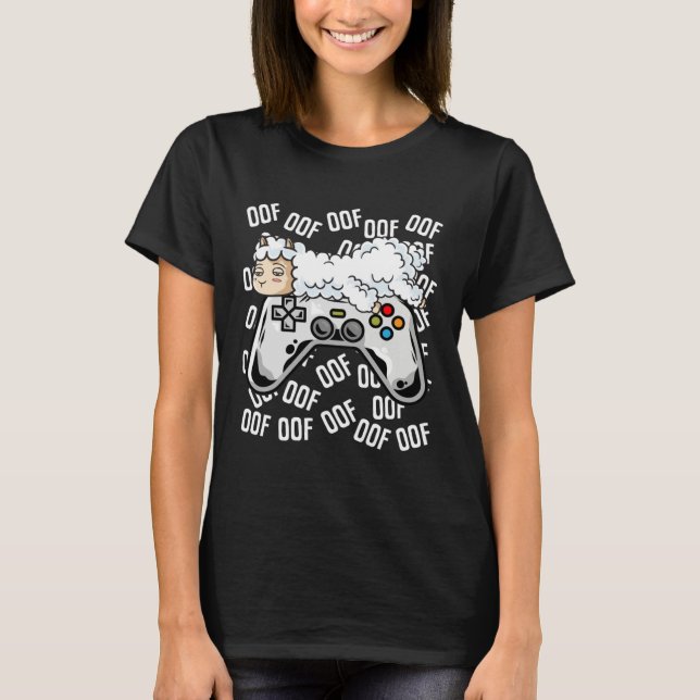 Llama Video Game Noob Oof  Kids Boys Girls T Shirt (Framsida)