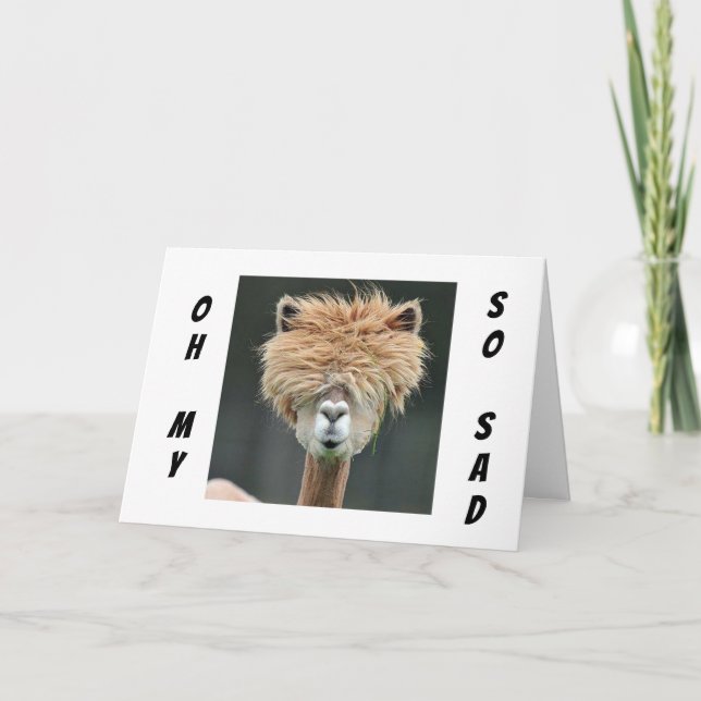 **LLAMA VILL ATT DU SKA "BLI SÅ SNART!" KORT (Framsida)
