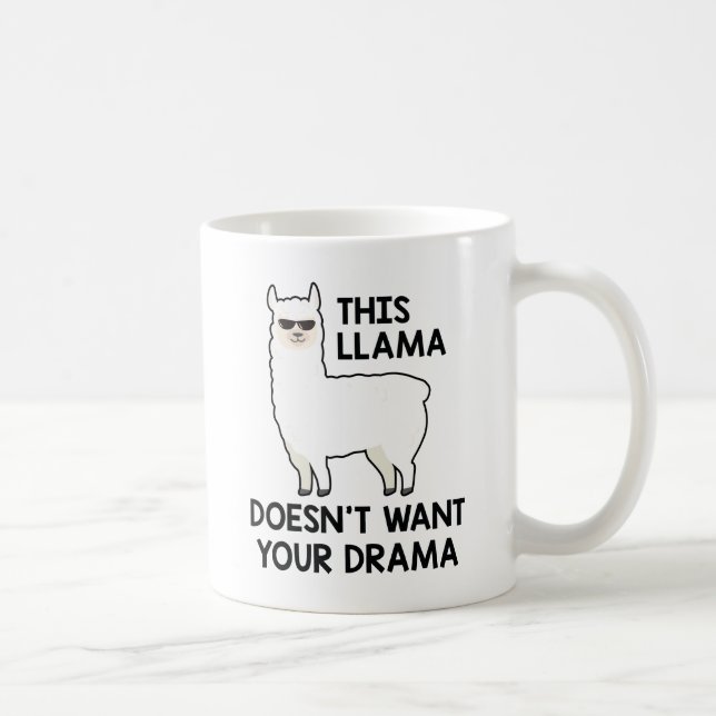 Llama vill inte ha din Drama Kaffemugg (Höger)