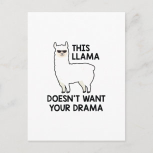 Llama vill inte ha din Drama Vykort