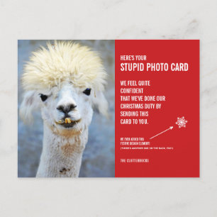 Llama-vykort för stoppat fotkort i julklapp vykort