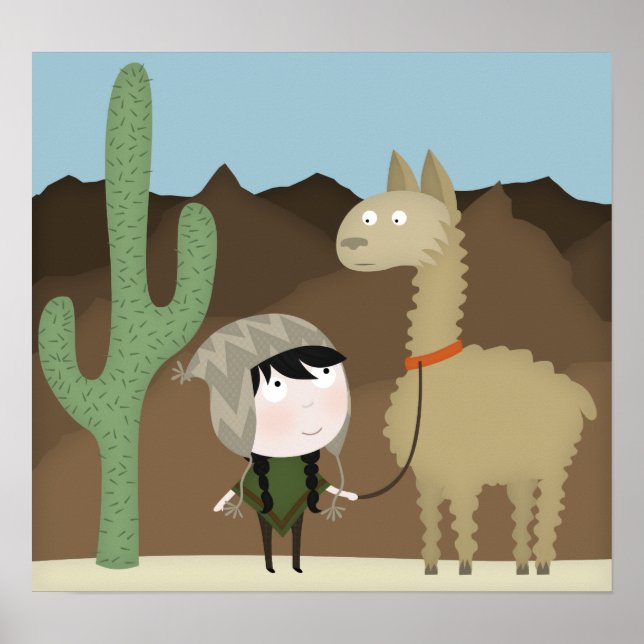 Llama walker (stor poster) poster (Framsidan)