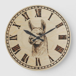 Llama Wall Clock Stor Klocka