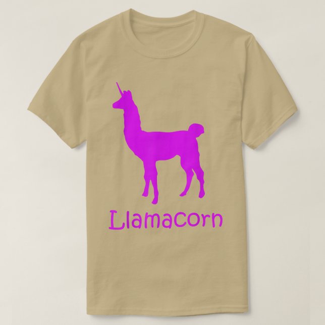 Llamacorn Funny Llama och Unicorn T Shirt (Design framsida)