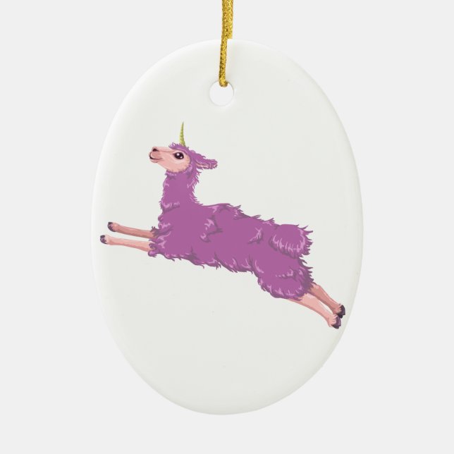 Llamacorn Julgransprydnad Keramik (Framsidan)