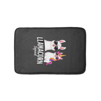 Llamacorn Squad Roligt Enhörning Llama Squad Jul Badrumsmatta