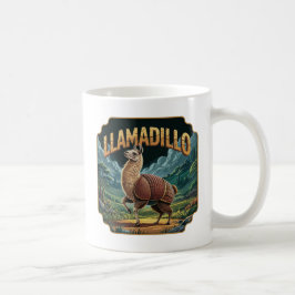 Llamadillo Illustration Combo Creature Funny Kaffemugg