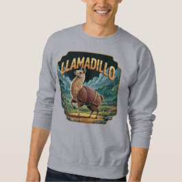 Llamadillo Illustration Combo Creature Funny Lång Ärmad Tröja