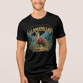 Llamadillo Illustration Combo Creature Funny T Shirt