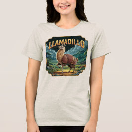 Llamadillo Illustration Combo Creature Funny T Shirt