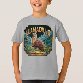 Llamadillo Illustration Combo Creature Funny T Shirt