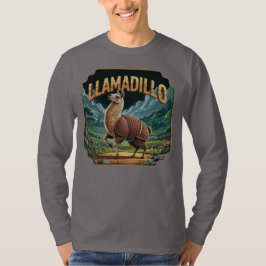 Llamadillo Illustration Combo Creature Funny T Shirt