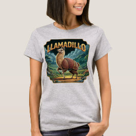 Llamadillo Illustration Combo Creature Funny T Shirt