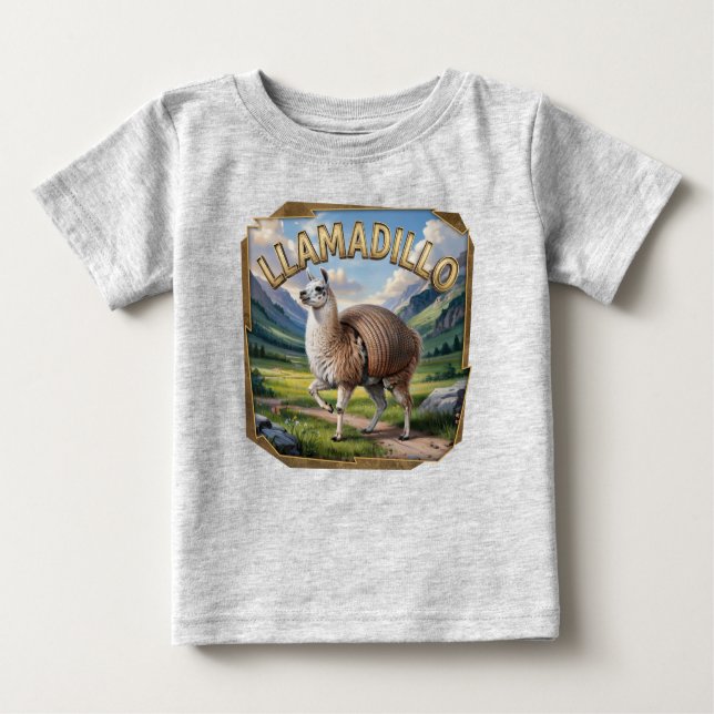 Llamadillo Photographic Combo Creature Funny T Shirt (Framsida)