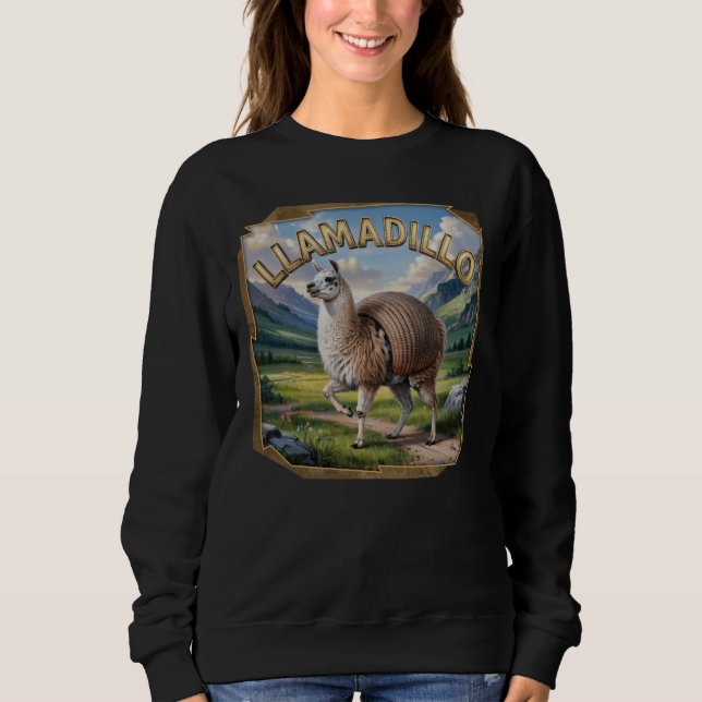 Llamadillo Photographic Combo Creature Funny T Shirt (Framsida)