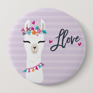 LLamaen knäppas lilor för //LLamakärlek Knapp