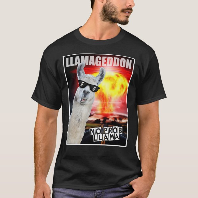 Llamageddon - no probllama - Funny Llama Classic T Shirt (Framsida)