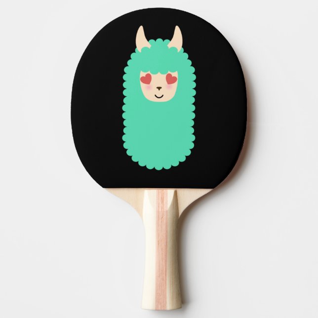 Llamakärlek Emoji Pingisracket (Framsidan)