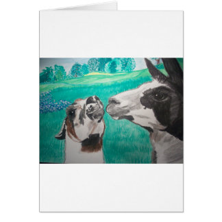 Llamakärlek Hälsningskort