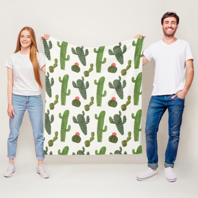 Llamarama Collection | Cute Cactus Fleecefilt (På plats)