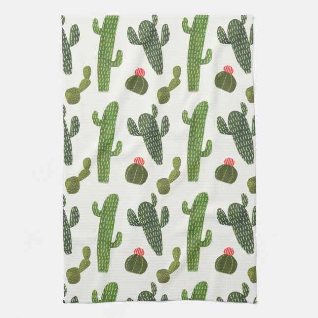 Llamarama Collection | Cute Cactus Kökshandduk (Vertikal)