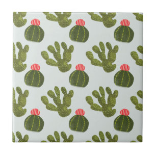 Llamarama Collection Cute Cactus Mönster Kakelplatta