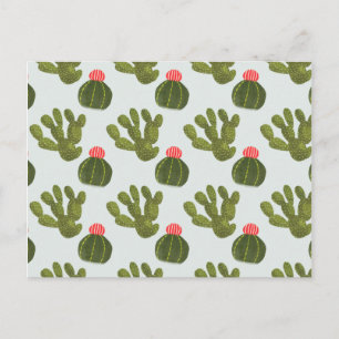 Llamarama Collection   Cute Cactus Mönster Vykort