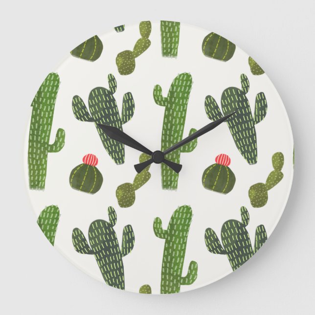 Llamarama Collection | Cute Cactus Stor Klocka (Framsida)