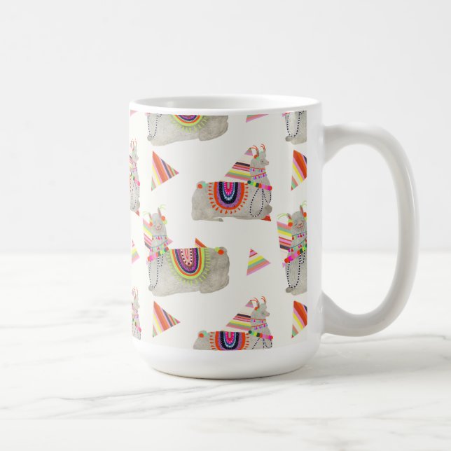 Llamarama Collection Mönster II Kaffemugg (Höger)