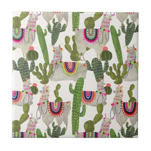 Llamarama Collection Mönster Kakelplatta (Framsidan)