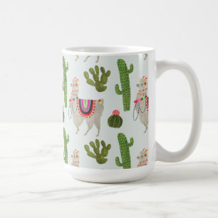 Llamarama-samling Cactus & Llama Mönster Kaffemugg