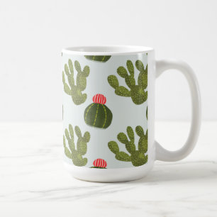 Llamarama-samling Cute Cactus Mönster Kaffemugg